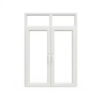 White UPVC 60 Series Combination Double Casement Door by Simmply Perfect, Hyderabad