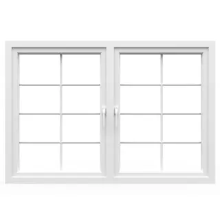 White UPVC 60 Series French Double Casement Window by Simmply Perfect, Hyderabad