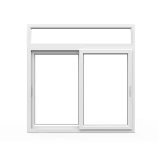 White UPVC 62 Series 2-Track 2-Panel Combination Sliding Window with Top Fixed by Simmply Perfect, Hyderabad