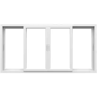 White UPVC 62 Series 2-Track 4-Panel Sliding Window by Simmply Perfect, Hyderabad