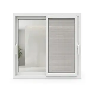 White UPVC 99 Series 3-Track 2-Panel Sliding Door with Mesh by Simmply Perfect, Hyderabad