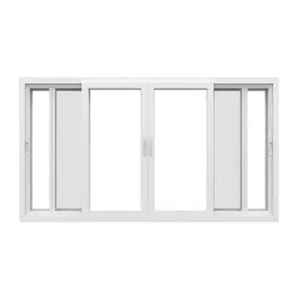 White UPVC 99 Series 3-Track 4-Panel Sliding Window with Mesh by Simmply Perfect, Hyderabad