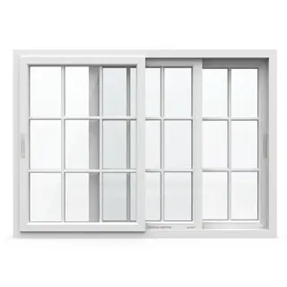 White UPVC 99 Series 3-Track French Sliding Window by Simmply Perfect, Hyderabad