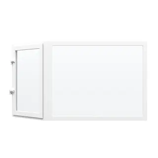 White UPVC Bay Window Front Fixed, One Side Outswing Openable by Simmply Perfect, Hyderabad