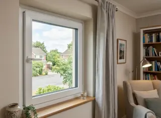 White UPVC Single Casement Soundproof Window by Simmply Perfect, Hyderabad