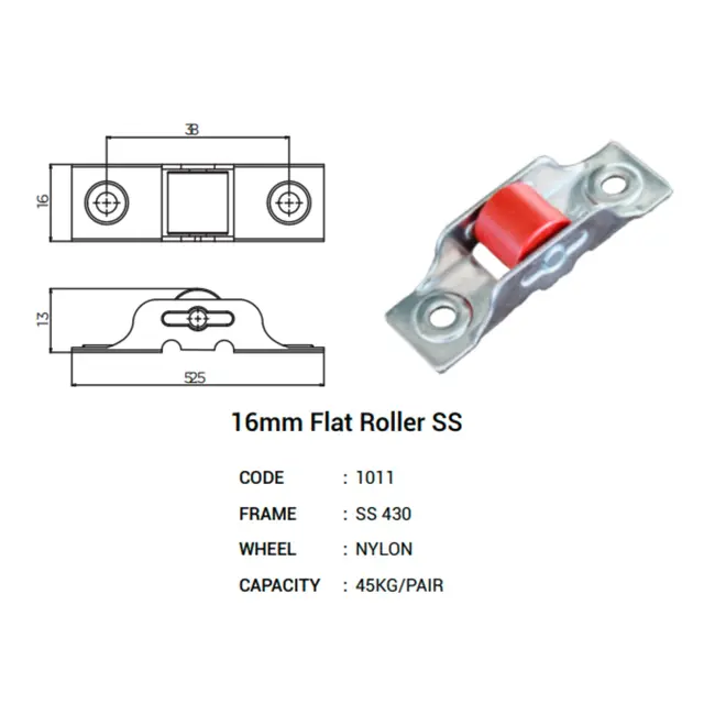 16mm Flat Roller SS for UPVC Windows & Doors | Simmply Perfect 16mm Flat Roller SS for UPVC Windows & Doors by Simmply Perfect, Hyderabad