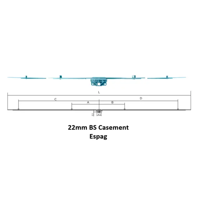 22mm Bs Casement Espag for UPVC Windows & Doors | Simmply Perfect 22mm Bs Casement Espag for UPVC Windows & Doors by Simmply Perfect, Hyderabad