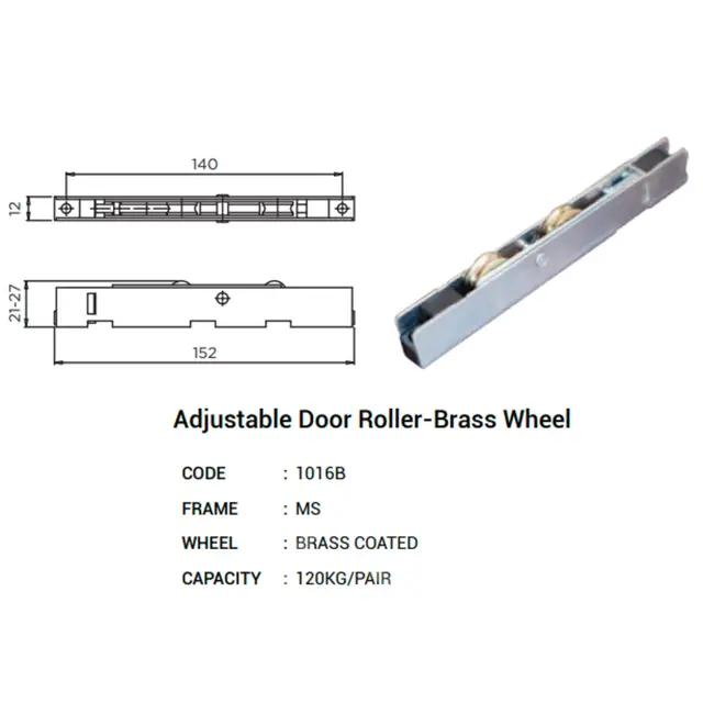 Adjustable Door Roller Brass Wheel for UPVC Windows & Doors Adjustable Door Roller Brass Wheel for UPVC Windows & Doors by Simmply Perfect, Hyderabad
