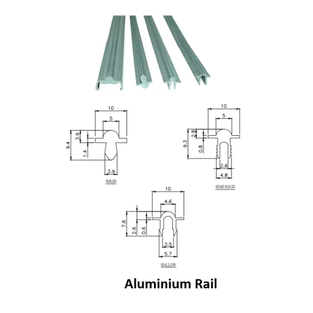 Aluminium Rail for UPVC Windows & Doors by Simmply Perfect, Hyderabad