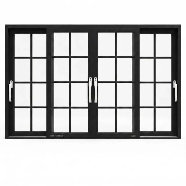Black Laminated UPVC 112 Series 3-Track 4-Panel French Sliding Door Black Laminated UPVC 112 Series 3-Track 4-Panel French Sliding Door by Simmply Perfect, Hyderabad