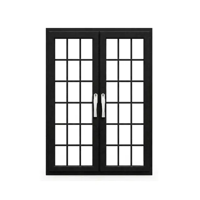 Black Laminated UPVC 60 Series French Double Casement Door Black Laminated UPVC 60 Series French Double Casement Door by Simmply Perfect, Hyderabad