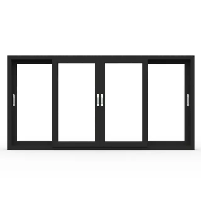 Black Laminated UPVC 62 Series 2-Track 4-Panel Sliding Window Black Laminated UPVC 62 Series 2-Track 4-Panel Sliding Window by Simmply Perfect, Hyderabad