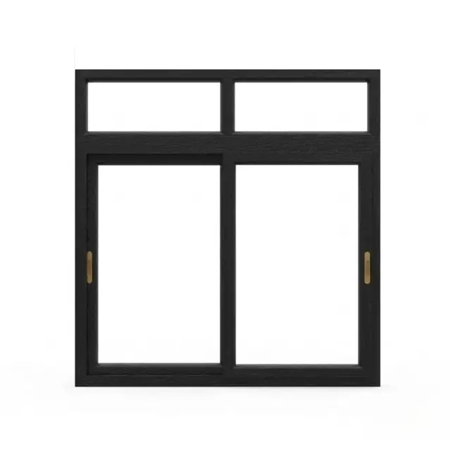 Black Laminated UPVC 62 Series 2-Track Combination Sliding Window with Top Fixed by Simmply Perfect, Hyderabad