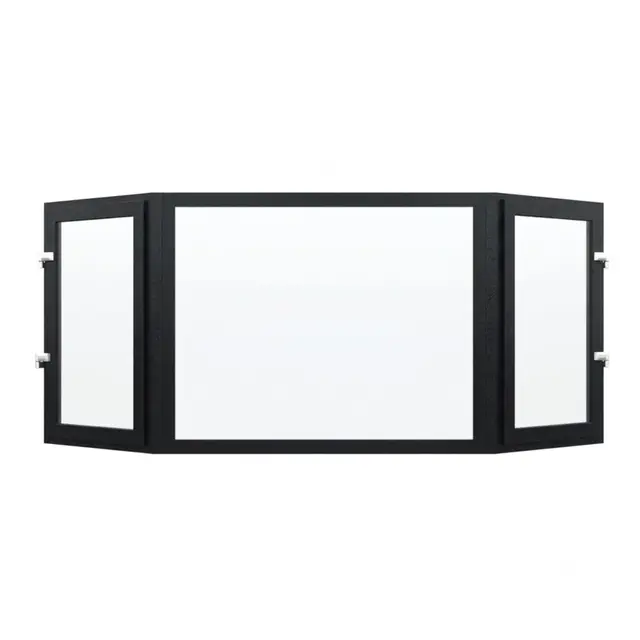 Black Laminated UPVC Bay Window Front Fixed, At Sides Outswing Openable Black Laminated UPVC Bay Window Front Fixed, At Sides Outswing Openable by Simmply Perfect, Hyderabad
