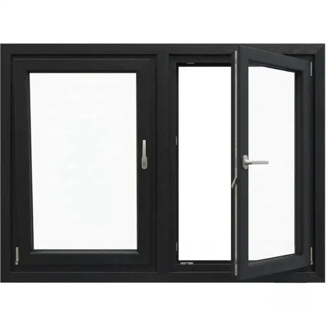 Black Laminated UPVC Double Casement Window | Simmply Perfect Black Laminated UPVC Double Casement Window by Simmply Perfect, Hyderabad