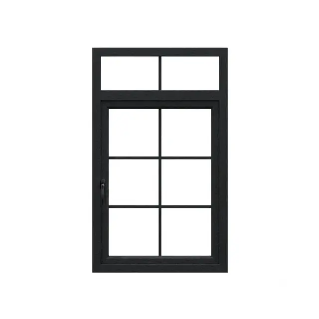 Black Laminated UPVC French Window with Top Fix | Simmply Perfect Black Laminated UPVC French Window with Top Fix by Simmply Perfect, Hyderabad