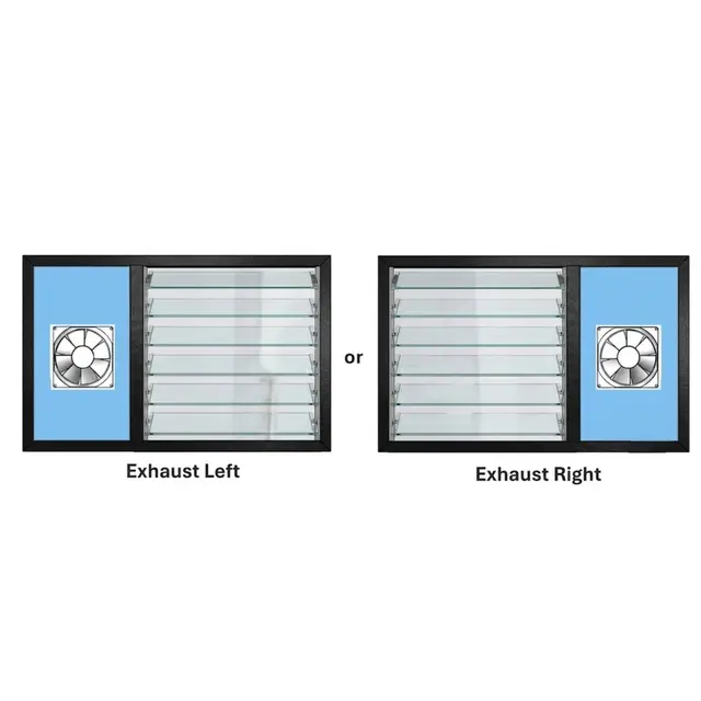 Black Laminated UPVC Ventilator Design 1 by Simmply Perfect, Hyderabad