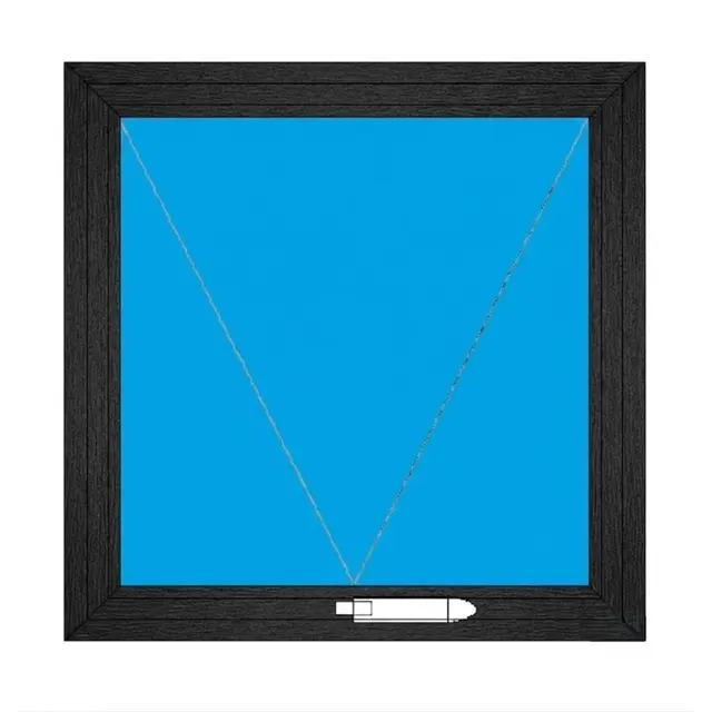 Black Laminated UPVC Ventilator Design 11 by Simmply Perfect, Hyderabad
