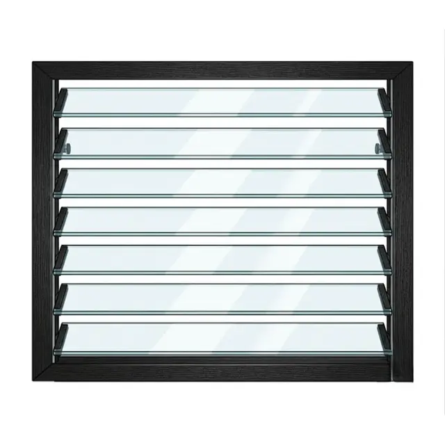 Black Laminated UPVC Ventilator Design 12 by Simmply Perfect, Hyderabad