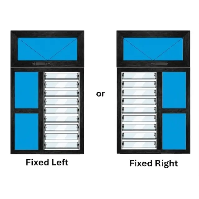 Black Laminated UPVC Ventilator Design 8 | Simmply Perfect Black Laminated UPVC Ventilator Design 8 by Simmply Perfect, Hyderabad
