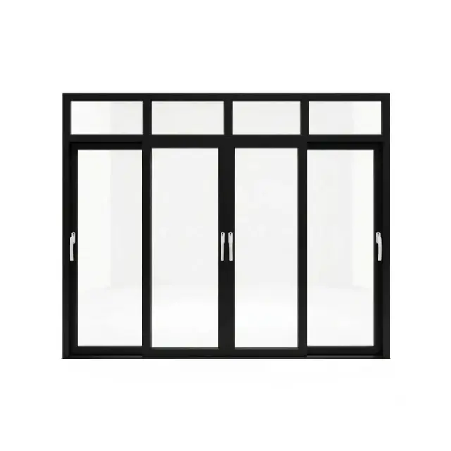 Black UPVC 112 Series 3-Track 4-Panel Combination Sliding Door with Top Fix by Simmply Perfect, Hyderabad