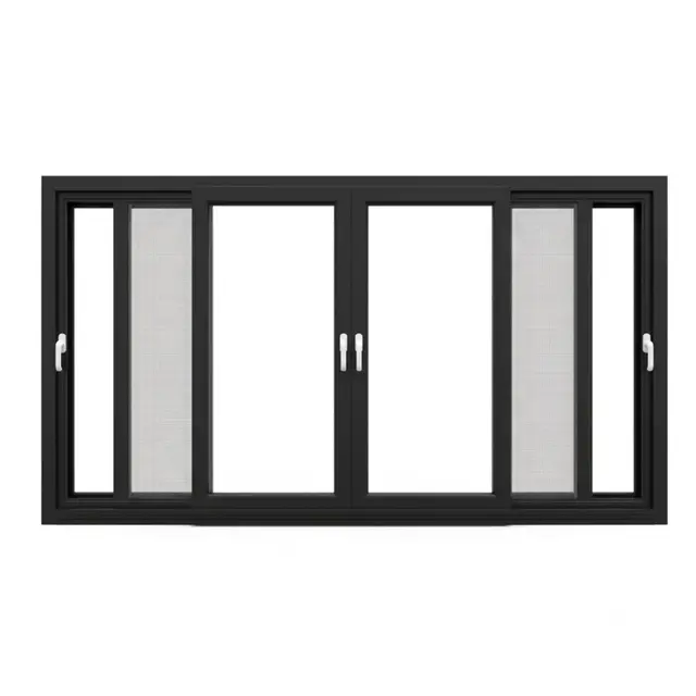 Black UPVC 112 Series 3-Track 4-Panel Sliding Door with Mesh Black UPVC 112 Series 3-Track 4-Panel Sliding Door with Mesh by Simmply Perfect, Hyderabad