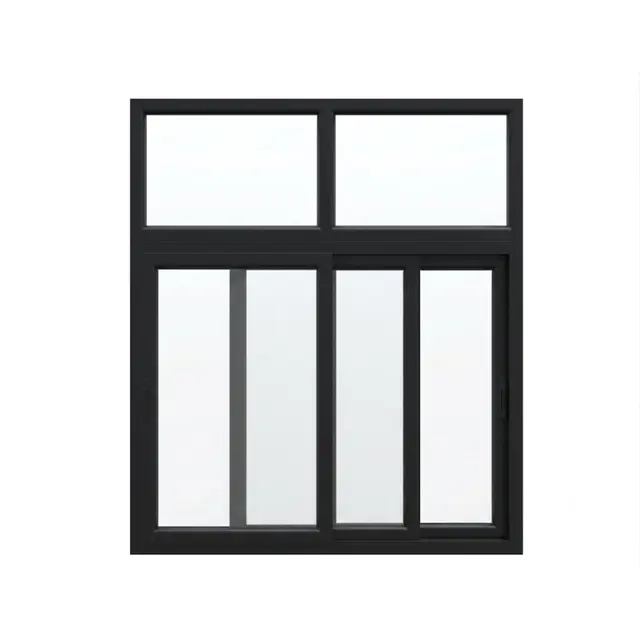 Black UPVC 112 Series 3-Track Combination Sliding Window with Top Fix Black UPVC 112 Series 3-Track Combination Sliding Window with Top Fix by Simmply Perfect, Hyderabad