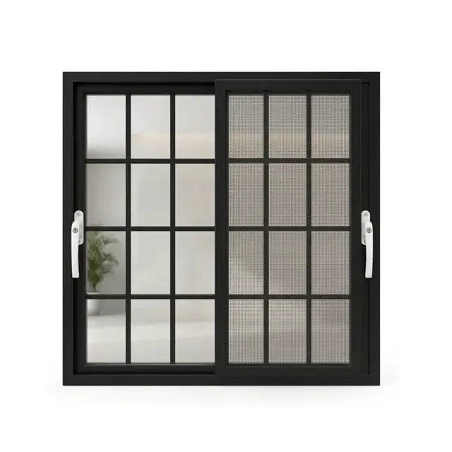 Black UPVC 112 Series 3-Track French Sliding Door by Simmply Perfect, Hyderabad