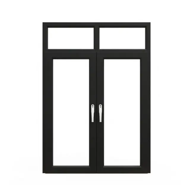Black UPVC 60 Series Combination Double Casement Door | Simmply Perfect Black UPVC 60 Series Combination Double Casement Door by Simmply Perfect, Hyderabad