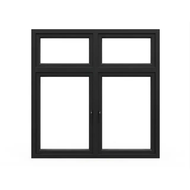 Black UPVC 60 Series Combination Double Casement Window Black UPVC 60 Series Combination Double Casement Window by Simmply Perfect, Hyderabad