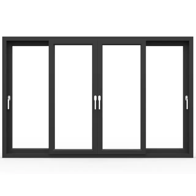 Black UPVC 62 Series 2-Track 4-Panel Sliding Door by Simmply Perfect, Hyderabad
