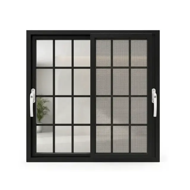 Black UPVC 90 Series 2.5-Track French Sliding Door by Simmply Perfect, Hyderabad