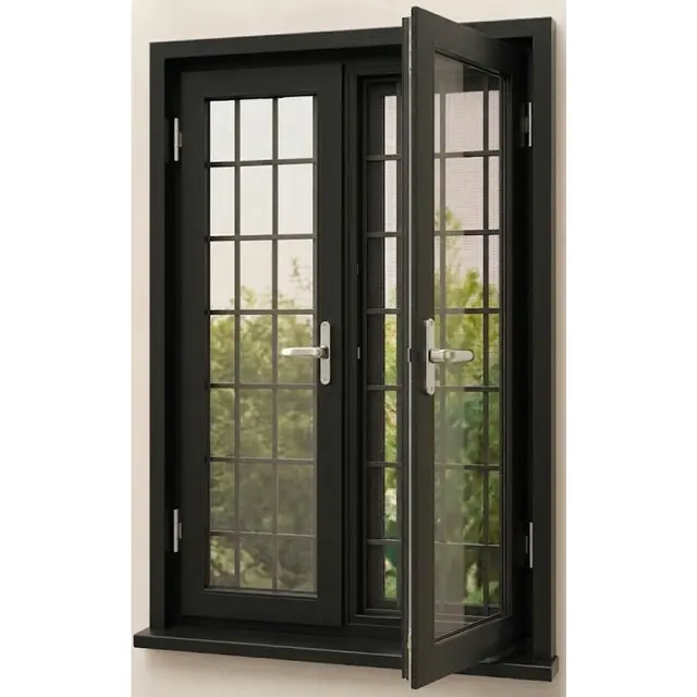 Black UPVC Double Casement Window is with Mesh and Grill Black UPVC Double Casement Window is with Mesh and Grill by Simmply Perfect, Hyderabad