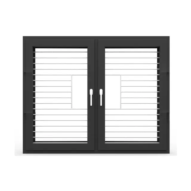 Black UPVC Double Casement Window with Grill by Simmply Perfect, Hyderabad