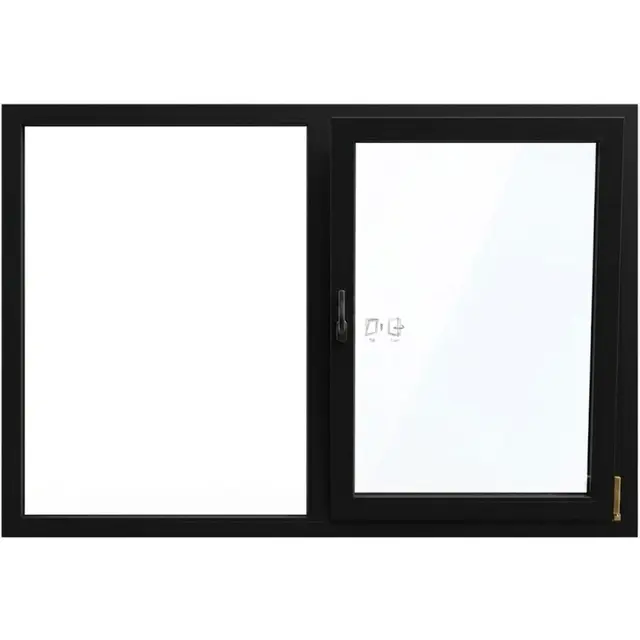 Black UPVC Single Casement Window with Half Side Fix | Simmply Perfect Black UPVC Single Casement Window with Half Side Fix by Simmply Perfect, Hyderabad