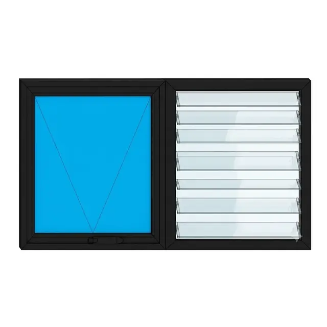 Black UPVC Ventilator Design 13 | Simmply Perfect Black UPVC Ventilator Design 13 by Simmply Perfect, Hyderabad