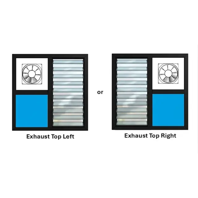 Black UPVC Ventilator Design 2 by Simmply Perfect, Hyderabad