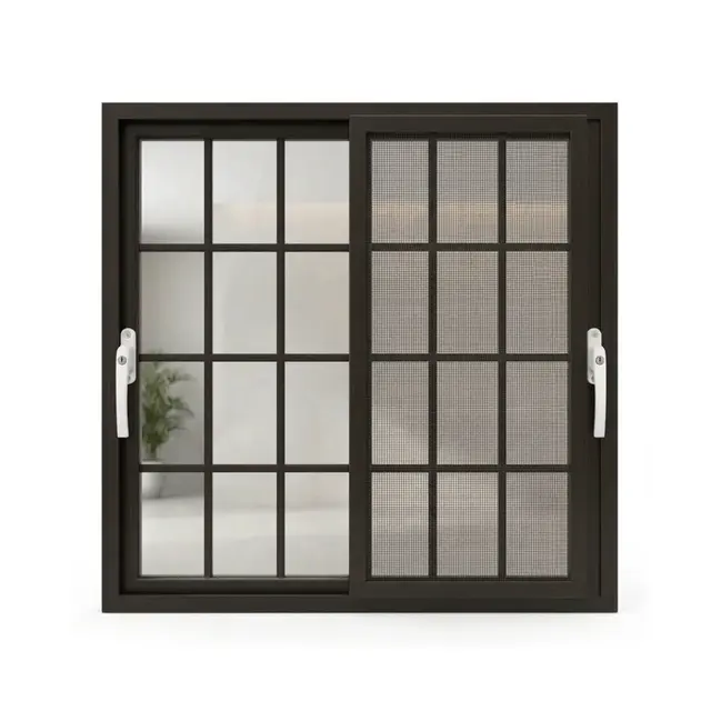 Brown UPVC 112 Series 3-Track French Sliding Door | Simmply Perfect Brown UPVC 112 Series 3-Track French Sliding Door by Simmply Perfect, Hyderabad