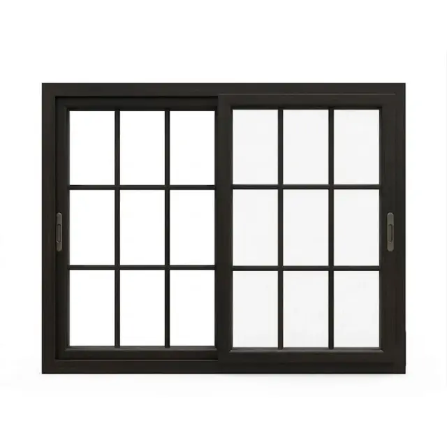 Brown UPVC 62 Series 2-Track French Sliding Window | Simmply Perfect Brown UPVC 62 Series 2-Track French Sliding Window by Simmply Perfect, Hyderabad