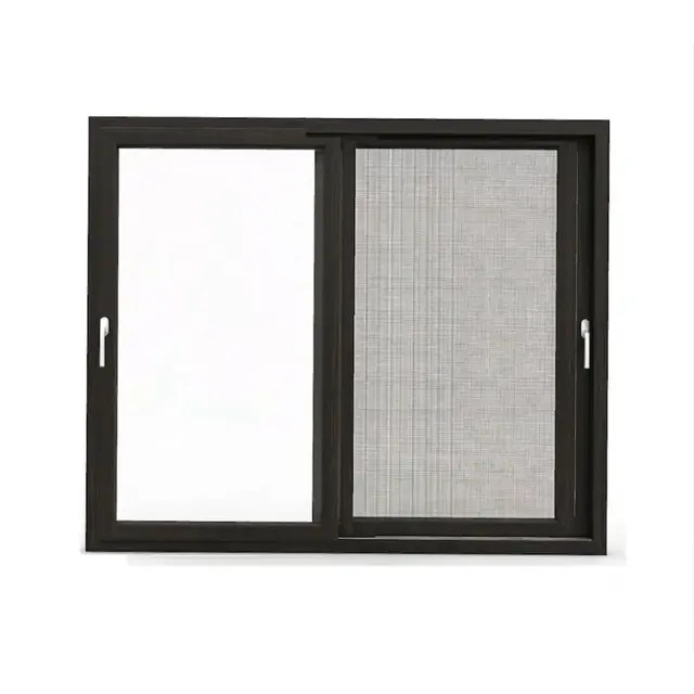 Brown UPVC 90 Series 2.5-Track 2-Panel Sliding Door with Mesh by Simmply Perfect, Hyderabad