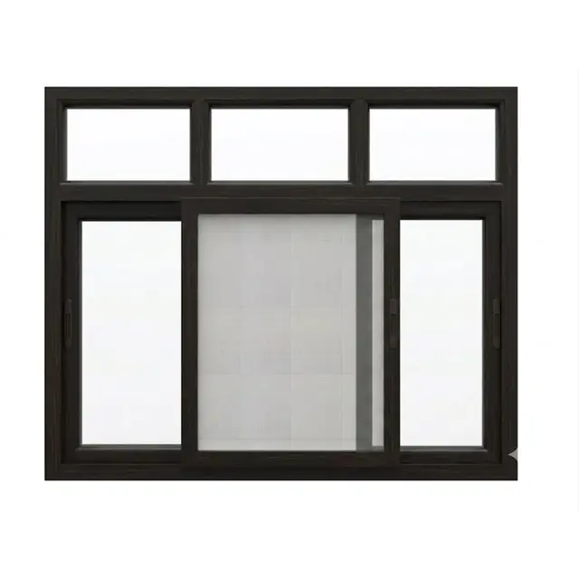 Brown UPVC 90 Series 2.5-Track Combination Sliding Window with Top Fix by Simmply Perfect, Hyderabad