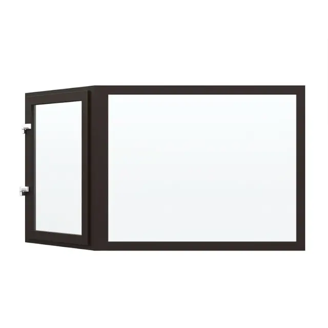 Brown UPVC Bay Window Front Fixed, Side Outswing Openable by Simmply Perfect, Hyderabad