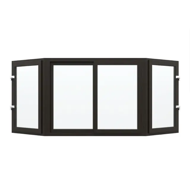 Brown UPVC Bay Window Front Sliding, Sides Outswing Openable Brown UPVC Bay Window Front Sliding, Sides Outswing Openable by Simmply Perfect, Hyderabad