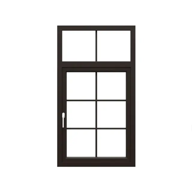 Brown UPVC French Window with Top Fix | Simmply Perfect Brown UPVC French Window with Top Fix by Simmply Perfect, Hyderabad