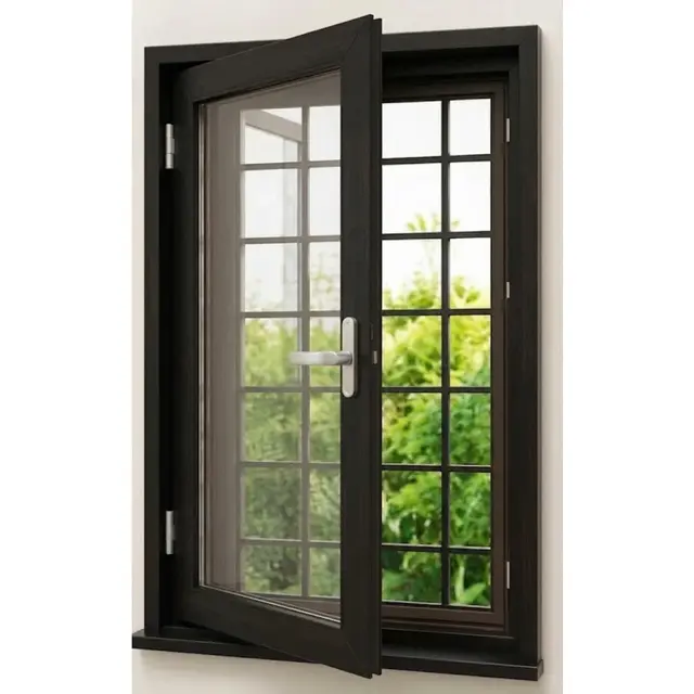 Brown UPVC Single Casement Window is with Mesh and Grill Brown UPVC Single Casement Window is with Mesh and Grill by Simmply Perfect, Hyderabad