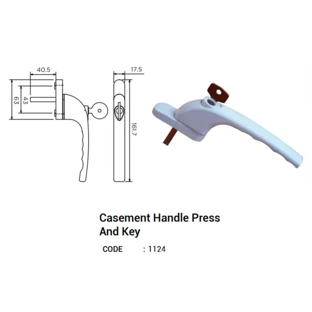 Casement Handle Press And Key for UPVC Windows & Doors by Simmply Perfect, Hyderabad