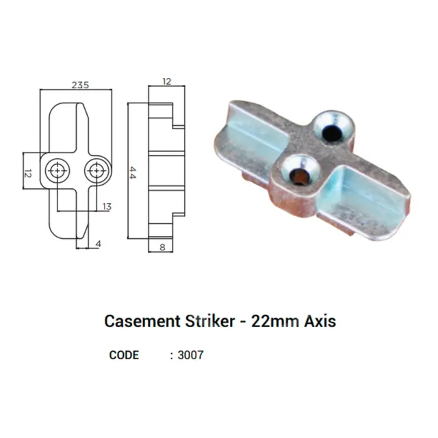 Casement Striker 22mm Axis for UPVC Windows & Doors | Simmply Perfect Casement Striker 22mm Axis for UPVC Windows & Doors by Simmply Perfect, Hyderabad