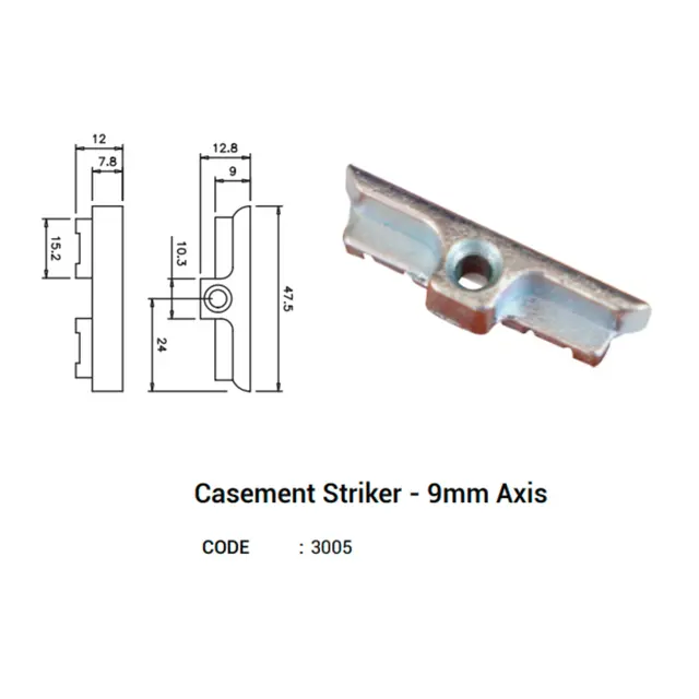 Casement Striker 9mm Axis for UPVC Windows & Doors | Simmply Perfect Casement Striker 9mm Axis for UPVC Windows & Doors by Simmply Perfect, Hyderabad