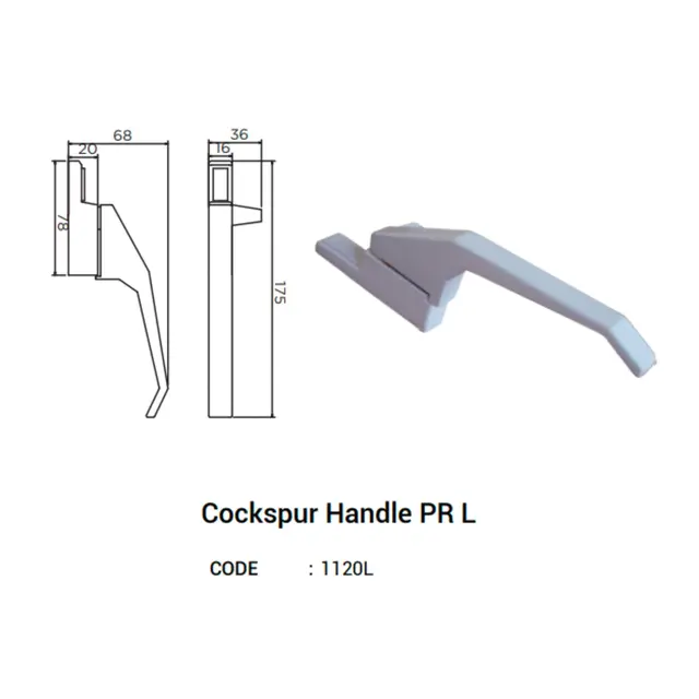 Cockspur Handle Pr L for UPVC Windows & Doors | Simmply Perfect Cockspur Handle Pr L for UPVC Windows & Doors by Simmply Perfect, Hyderabad
