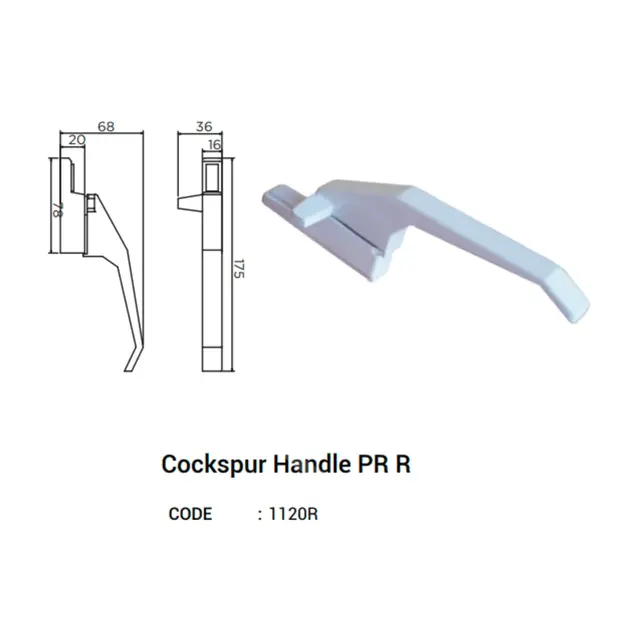 Cockspur Handle Pr R for UPVC Windows & Doors | Simmply Perfect Cockspur Handle Pr R for UPVC Windows & Doors by Simmply Perfect, Hyderabad